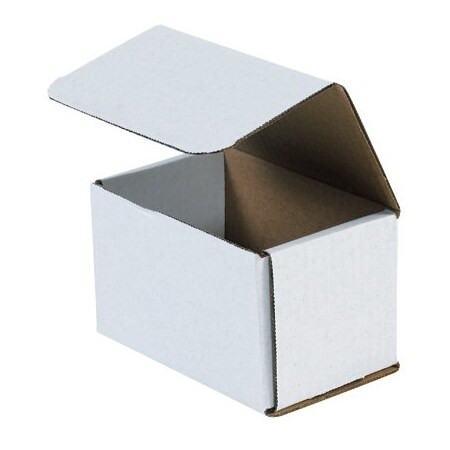 Bsc Preferred 5-1/2 x 3-1/2 x 3-1/2'' White Corrugated Mailers, 50PK BUY00025831